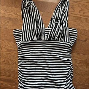 White House Black Market Black and White Top - Size Small